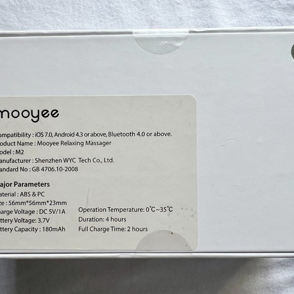 Mooyee relaxing massager Wireless. Gray, New in box. bluetooth (iOS730, And 4.3) - Picture 3 of 7